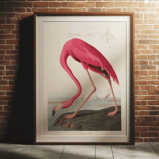 Flamingo - Vintage Illustration Print