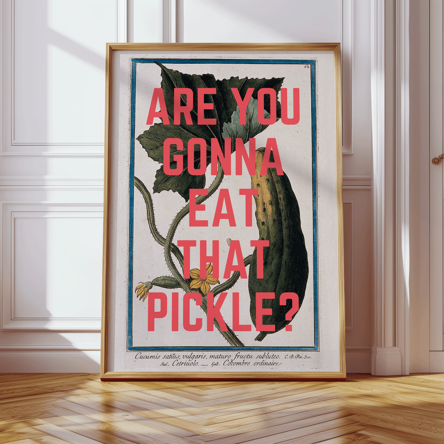 Pickle Lover quirky wall art - ARE YOU GONNA EAT THAT PICKLE?