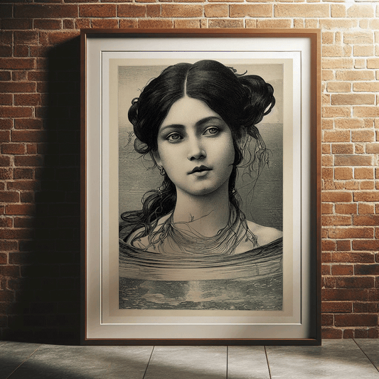 Mermaid - Vintage Illustration Print