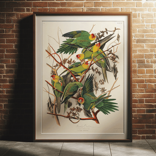 Parrots - Vintage Illustration Print