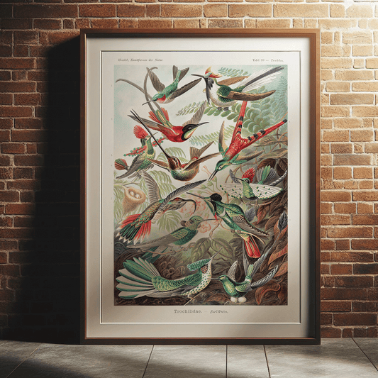 Hummingbirds - Vintage Illustration Print