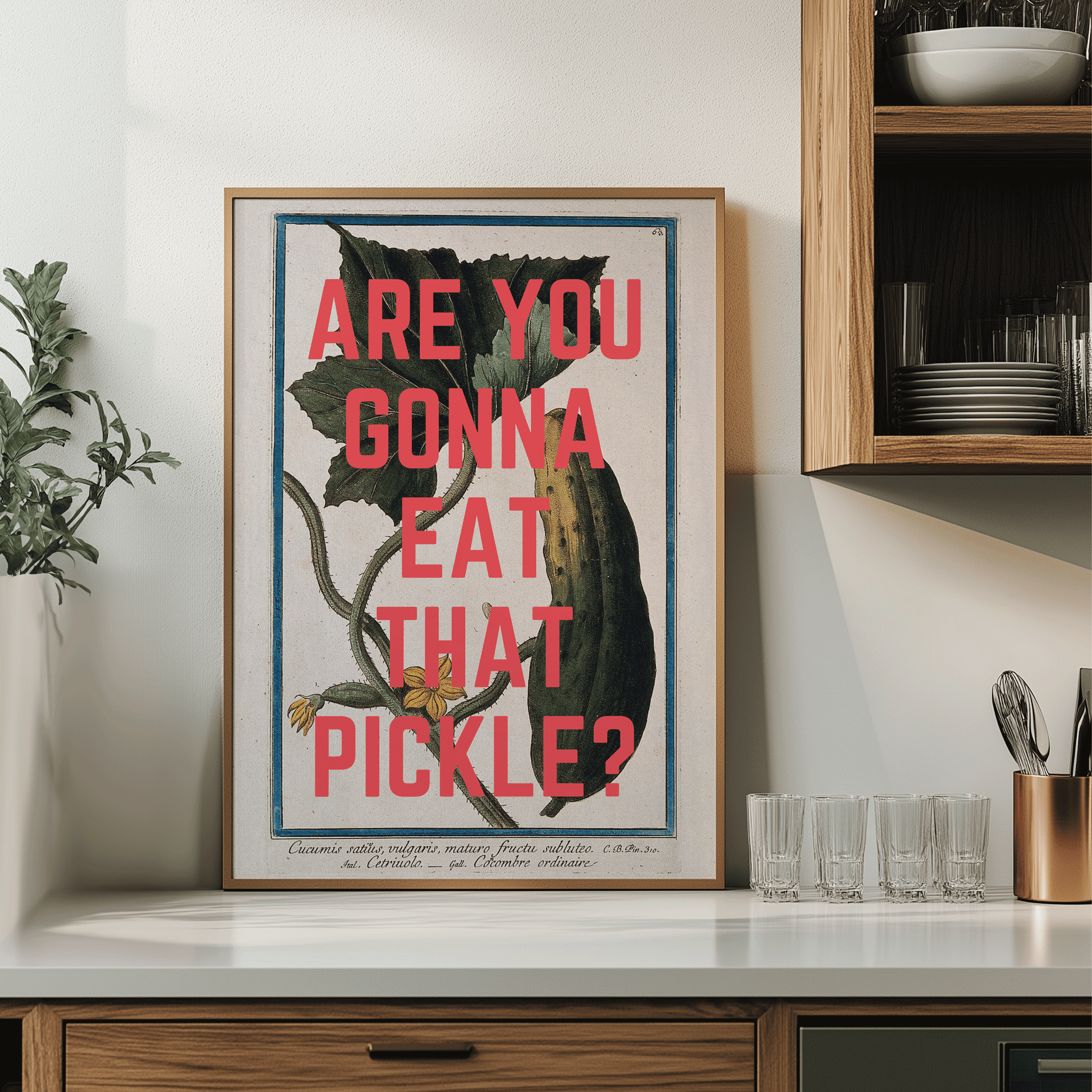 Pickle Lover quirky wall art - ARE YOU GONNA EAT THAT PICKLE?